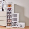 Wholesale of household foldable one-piece shoe box, dust-proof AJ shoe storage box, thickened movable transparent shoe cabinet Specification image